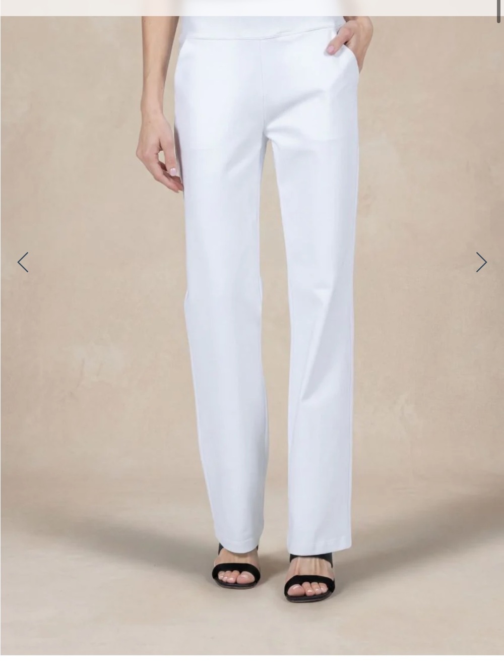 KIra Grace Straight-Leg Dress Pants in White Sz S